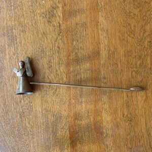 Vintage brass and copper angel candle snuffer